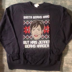 Kris Jenner Navy Christmas Sweater